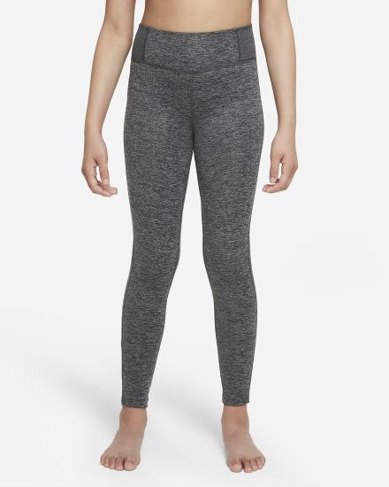 Leggins Nike Yoga Dri-FIT Kids Niña Gris Gris Oscuro | BQPIJ-4219