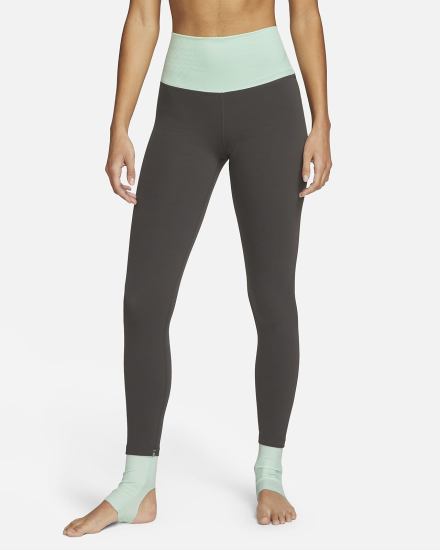 Leggins Nike Yoga Dri-FIT Luxe High-Waisted 7/8 Color-Block Mujer Gris Verde Menta Gris | WHZIP-1506