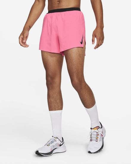Pantalones Cortos Nike AeroSwift 4" Running Hombre Rosas Negras | CAWBQ-1243