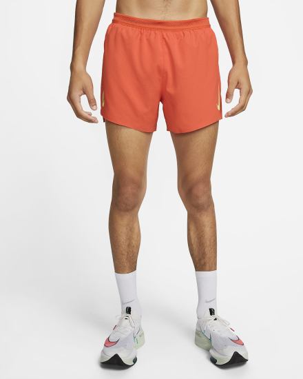 Pantalones Cortos Nike AeroSwift 4" Running Hombre Naranjas Verde | MXNCB-8612