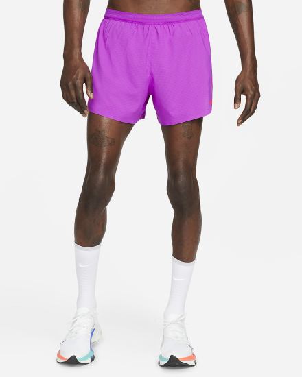 Pantalones Cortos Nike AeroSwift 4" Running Hombre Moradas Rojas Claro | ZXVIP-5397