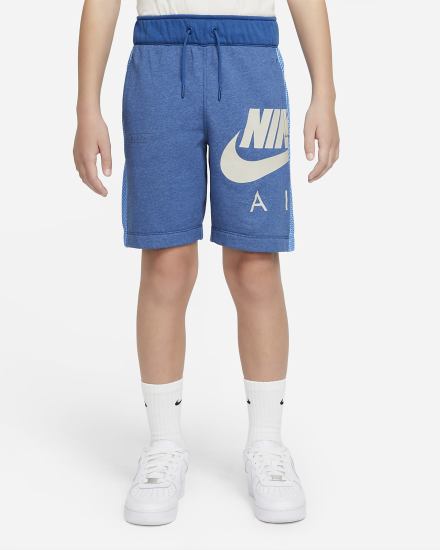 Pantalones Cortos Nike Air Kids French Terry Niño Azules Oscuro Beige Claro | AHOJP-0123