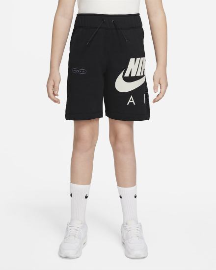Pantalones Cortos Nike Air Kids French Terry Niño Negras Beige Claro | AKIVH-8479