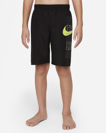 Pantalones Cortos Nike Block Logo Kids Breaker 8" Volley Niño Negras | EQZFD-9506