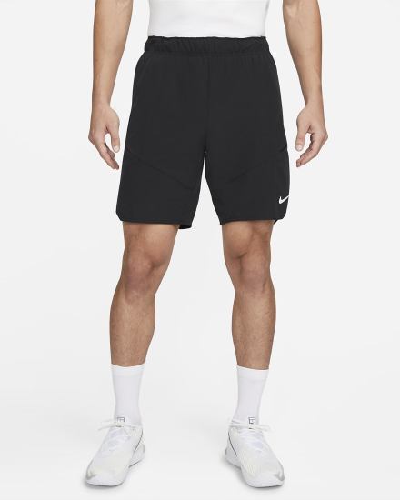 Pantalones Cortos Nike Court Dri-FIT Advantage Tennis Hombre Negras Blancas | GJMYR-2904