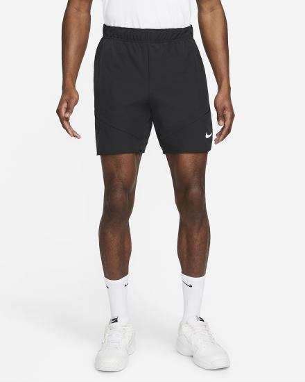 Pantalones Cortos Nike Court Dri-FIT Advantage 7" Tennis Hombre Negras Blancas | ZVHAL-8064