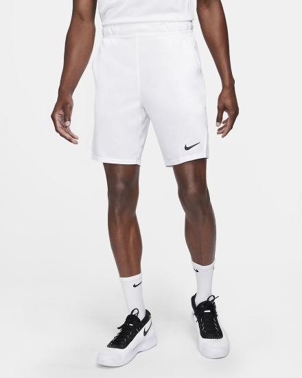 Pantalones Cortos Nike Court Dri-FIT Victory 9" Tennis Hombre Blancas Negras | WQSDY-5920