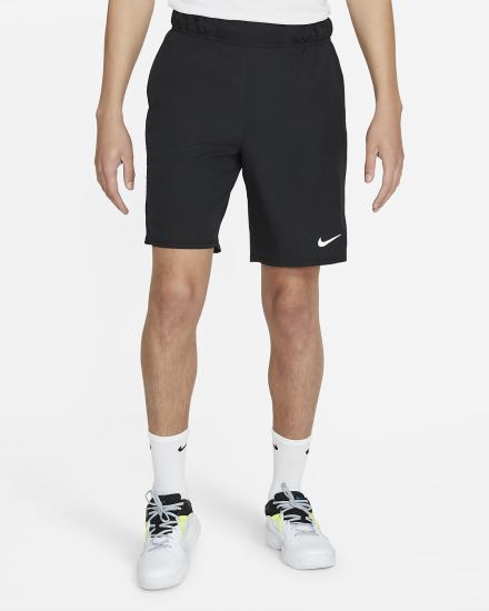 Pantalones Cortos Nike Court Dri-FIT Victory 9" Tennis Hombre Negras Blancas | ZKPCB-7982