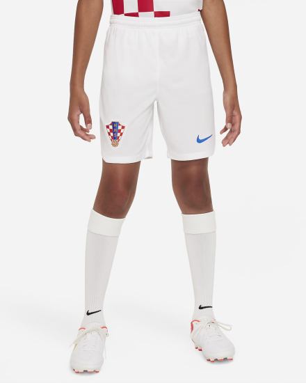 Pantalones Cortos Nike Croatia 2022/23 Stadium Home Kids Dri-FIT Soccer Niña Blancas Azules | XNVCQ-0618