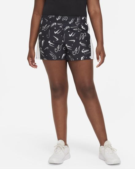 Pantalones Cortos Nike Dri-FIT 10K2 Kids Running Niña Negras Blancas Gris Claro | JTKOC-3845