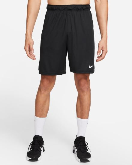 Pantalones Cortos Nike Dri-FIT 8" Knit Training Hombre Negras Blancas | HKQUL-9562