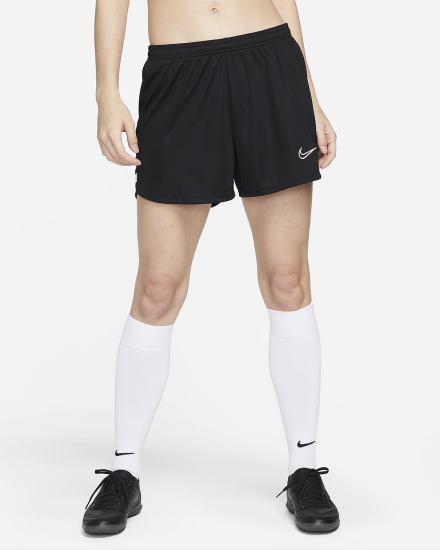 Pantalones Cortos Nike Dri-FIT Academy Knit Soccer Mujer Negras Blancas | OIBLE-7168