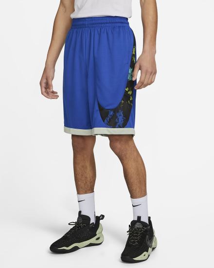 Pantalones Cortos Nike Dri-FIT Basketball Hombre Azul Real Negras | EZVXU-2631