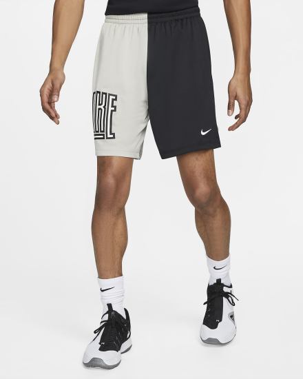 Pantalones Cortos Nike Dri-FIT Basketball Hombre Gris Negras Blancas | GXAEJ-2157