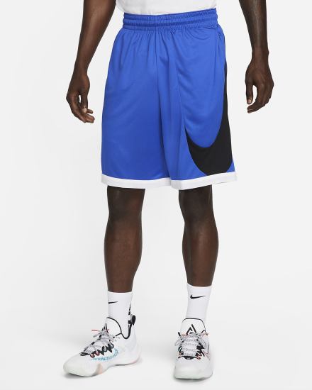 Pantalones Cortos Nike Dri-FIT Basketball Hombre Azul Real Blancas Negras | HTDAK-6210