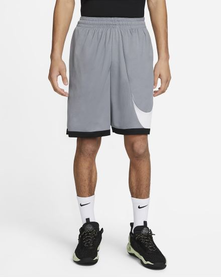 Pantalones Cortos Nike Dri-FIT Basketball Hombre Gris Negras Blancas | NXDFJ-2485