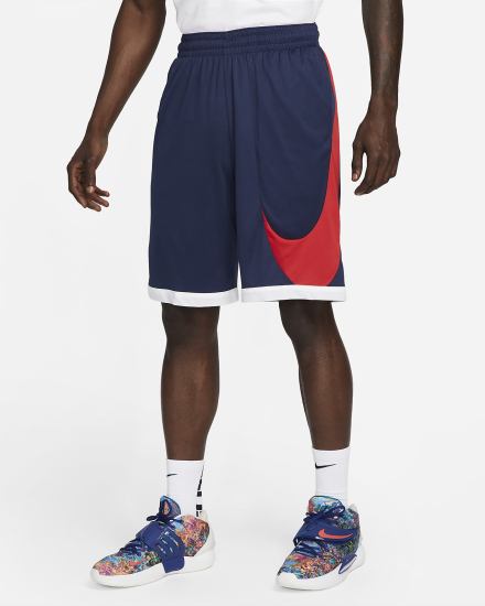 Pantalones Cortos Nike Dri-FIT Basketball Hombre Azul Marino Blancas Rojas | TFGML-9167