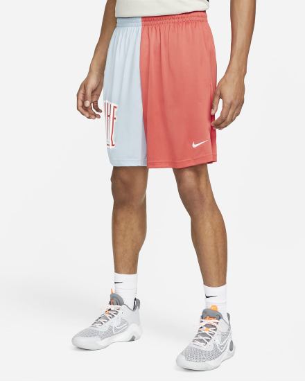Pantalones Cortos Nike Dri-FIT Basketball Hombre Azules Rojas Blancas | TYZJK-5246