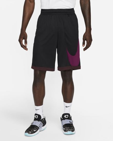 Pantalones Cortos Nike Dri-FIT Basketball Hombre Negras Burdeos | XPZDL-9413