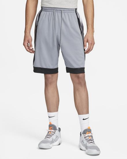 Pantalones Cortos Nike Dri-FIT Elite Basketball Hombre Gris Negras Blancas | FCZYJ-9143