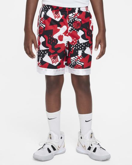 Pantalones Cortos Nike Dri-FIT Elite Kids Basketball (Extended Size) Niño Rojas Blancas Negras | IHTUK-9786