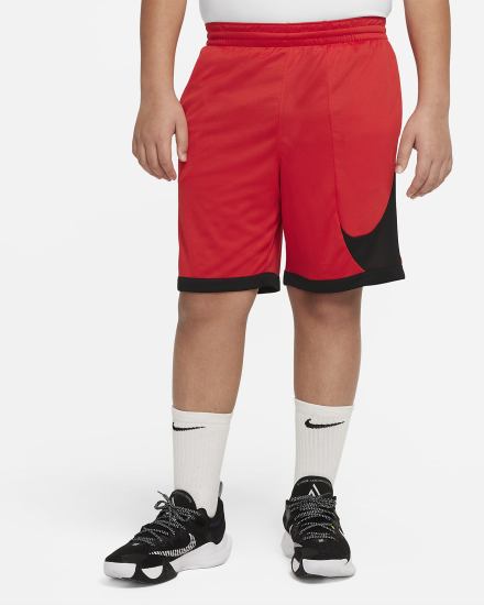 Pantalones Cortos Nike Dri-FIT Kids Basketball Niño Rojas Negras | FNBLO-1098