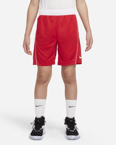 Pantalones Cortos Nike Dri-FIT Kids Basketball Niño Rojas Blancas | FRKXI-7481