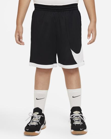Pantalones Cortos Nike Dri-FIT Kids Basketball Niño Negras Blancas | IKWFM-7431