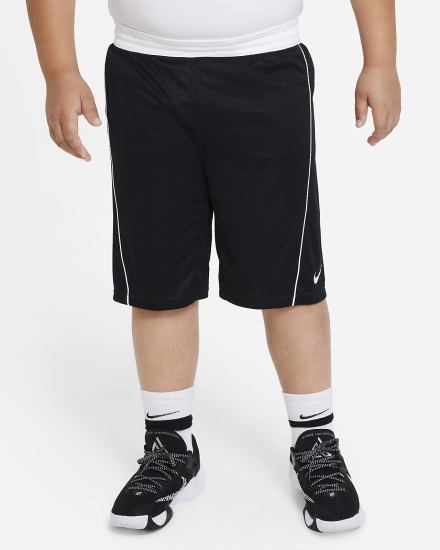 Pantalones Cortos Nike Dri-FIT Kids Basketball Niño Negras Blancas | NVYQE-8723
