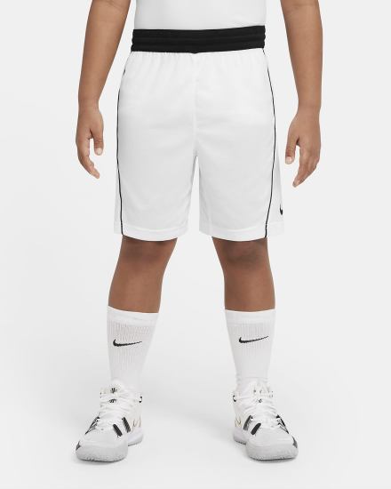 Pantalones Cortos Nike Dri-FIT Kids Basketball Niño Blancas Negras | TMFIE-9542