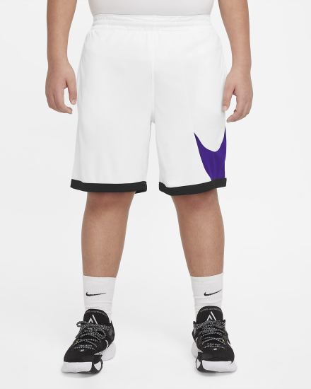 Pantalones Cortos Nike Dri-FIT Kids Basketball Niño Blancas Negras Moradas | TWIRM-1289