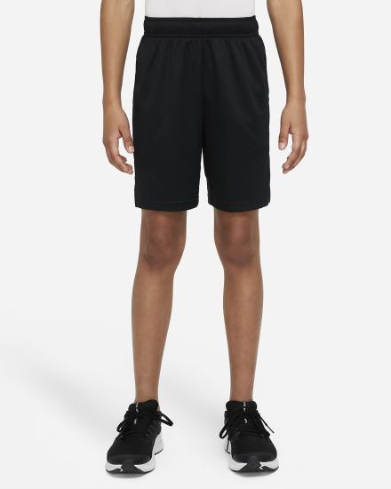 Pantalones Cortos Nike Dri-FIT Kids Training Niño Negras Gris Oscuro Blancas | HSZAW-0812