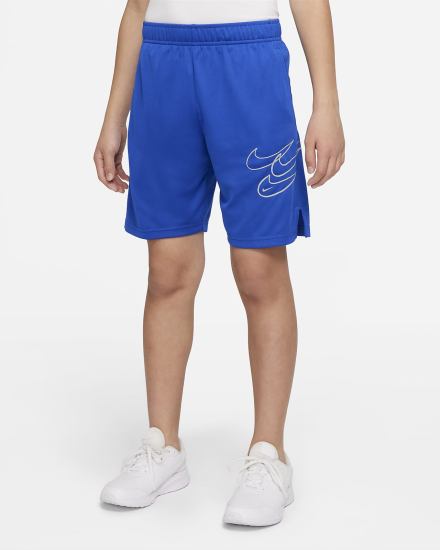 Pantalones Cortos Nike Dri-FIT Kids Training Niño Azul Real Gris Claro | KSMVQ-3964