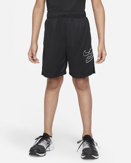 Pantalones Cortos Nike Dri-FIT Kids Training Niño Negras Blancas | WPKXI-2457