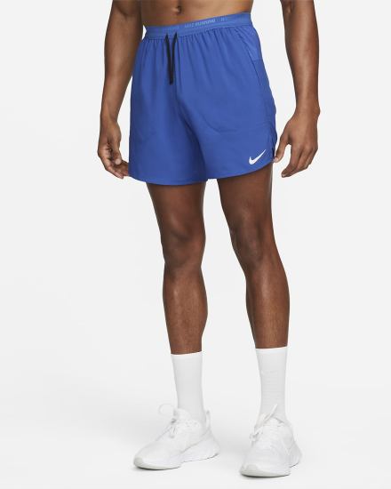 Pantalones Cortos Nike Dri-FIT Stride 7" Unlined Running Hombre Azul Real Negras | NSJCK-0478