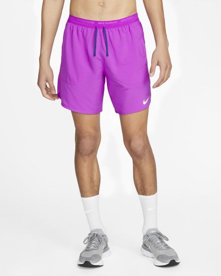 Pantalones Cortos Nike Dri-FIT Stride 7" 2-In-1 Running Hombre Moradas Azul Real Oscuro Azules | QURBJ-3074