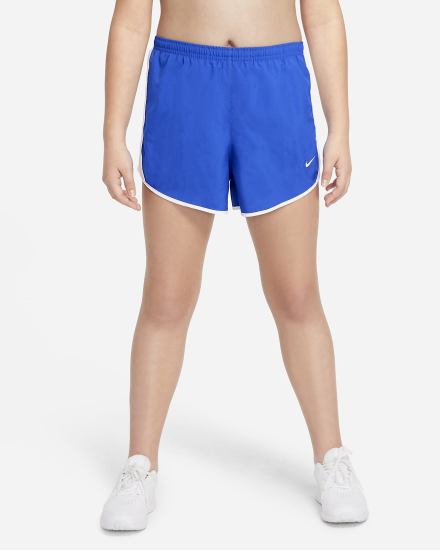 Pantalones Cortos Nike Dri-FIT Tempo Kids Running Niña Azul Real Blancas | EKARZ-4159