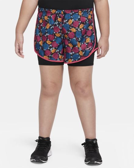 Pantalones Cortos Nike Dri-FIT Tempo Kids 2-in-1 Training (Extended Size) Niña Rosas Negras | GAPFD-5963