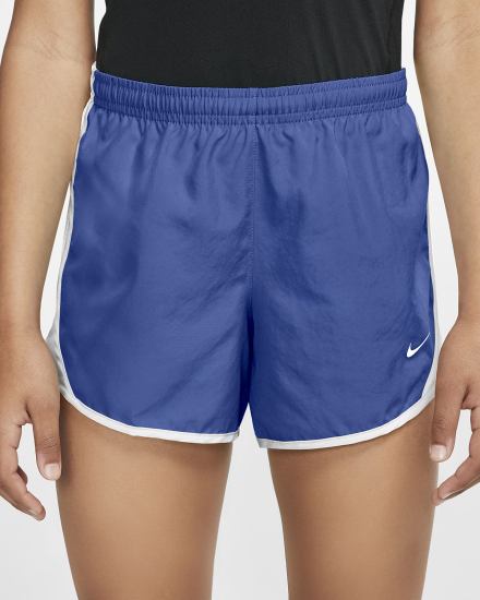 Pantalones Cortos Nike Dri-FIT Tempo Kids Running Niña Azul Real Blancas | GQEXM-8025