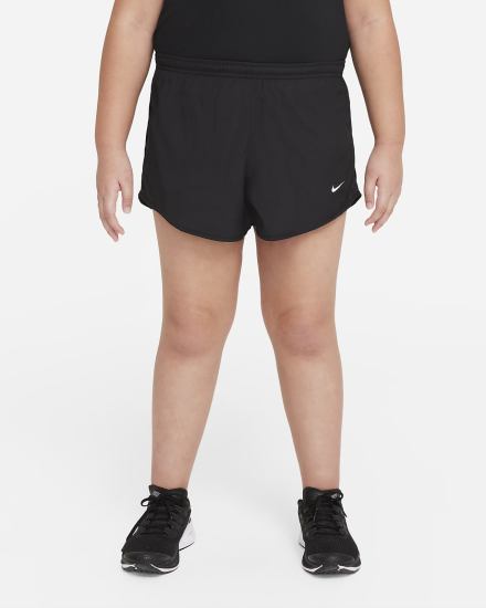 Pantalones Cortos Nike Dri-FIT Tempo Kids Running Niña Negras Blancas | HJRQO-0937