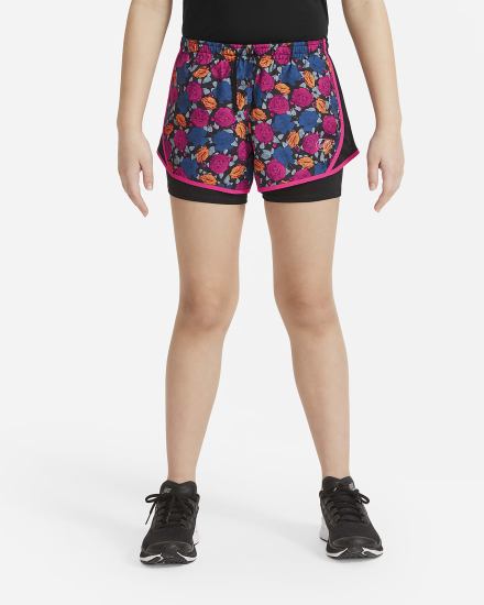 Pantalones Cortos Nike Dri-FIT Tempo Kids 2-in-1 Training (Extended Size) Niña Rosas Negras | QJTNX-4670