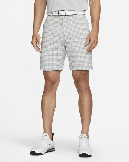 Pantalones Cortos Nike Dri-FIT UV Chino Plaid Golf Hombre Gris Claro | BZVHF-9487