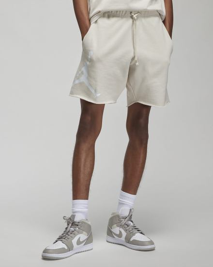 Pantalones Cortos Nike Jordan Essentials French Terry Hombre Marrones Claro Blancas | WJPVY-0621