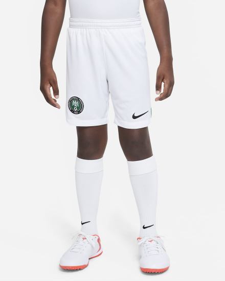 Pantalones Cortos Nike Nigeria 2022/23 Stadium Home/Away Kids Dri-FIT Soccer Niño Blancas Verde Oscuro Negras | DCXZH-5683