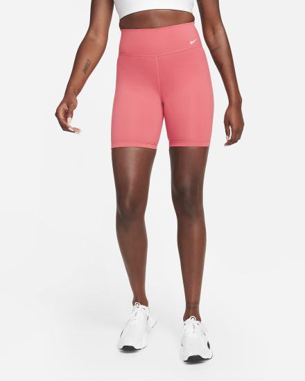 Pantalones Cortos Nike One Mid-Rise 7" Bike Mujer Rosas Blancas | IGTED-8960