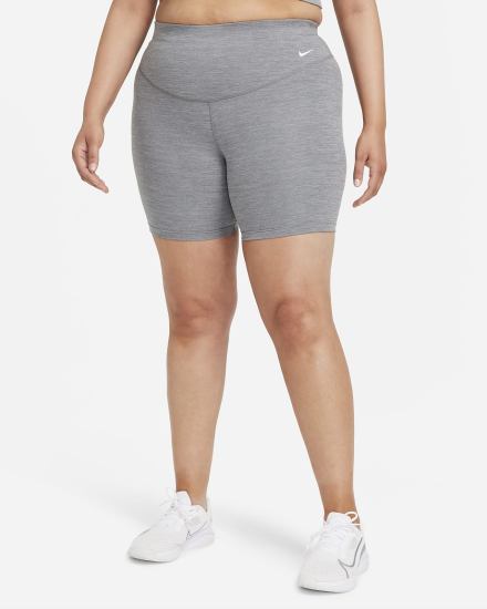 Pantalones Cortos Nike One Mid-Rise 7" Bike Mujer Gris Blancas | NRICA-0931