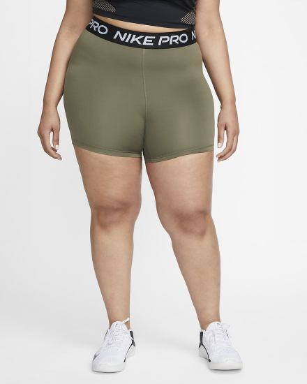 Pantalones Cortos Nike Pro 365 5" (Plus Size) Mujer Verde Oliva Negras | AFKWD-8156