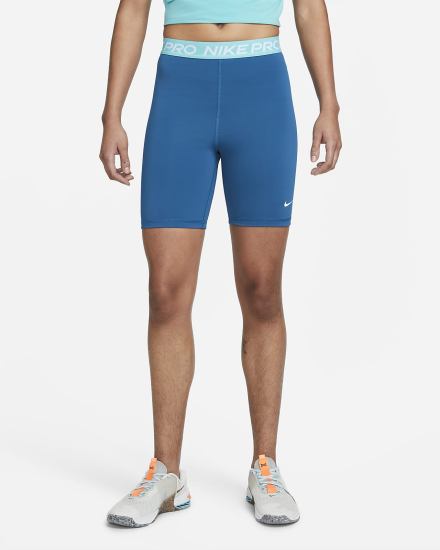 Pantalones Cortos Nike Pro 365 High-Waisted 7" Mujer Turquesa Blancas | IXVOM-9164