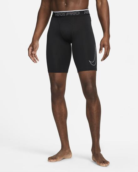 Pantalones Cortos Nike Pro Dri-FIT Long Hombre Negras Blancas | IPOBF-2801