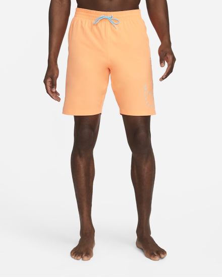 Pantalones Cortos Nike Reflect Logo 9" Swim Volley Hombre Naranjas | IWKXZ-4830